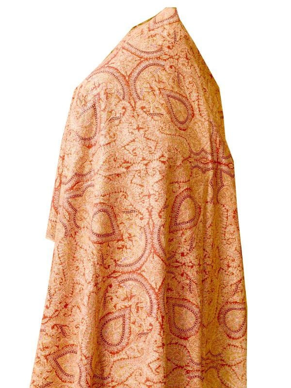 Pashmina-Silk-Embroidery-Jama-Brown