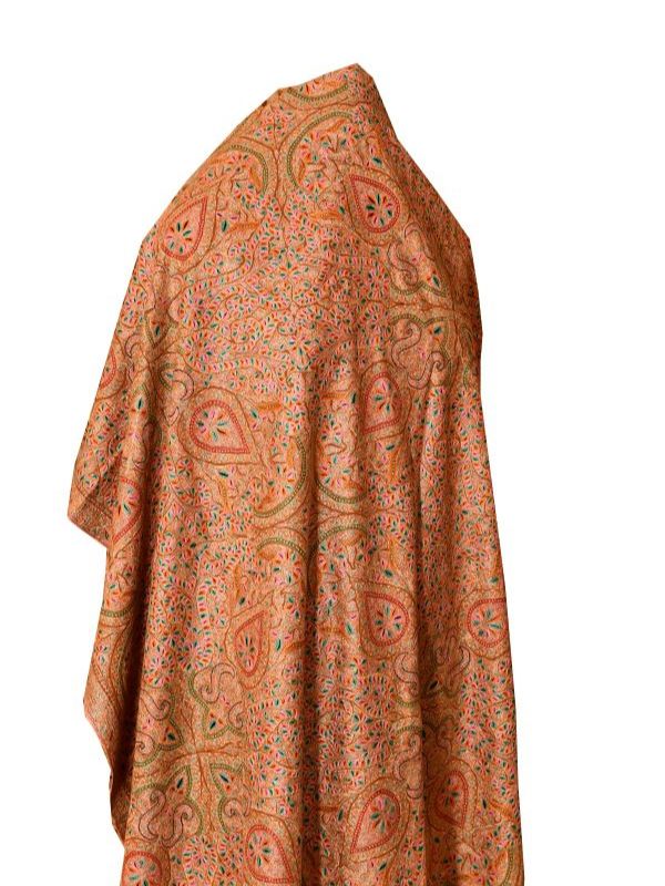 Pashmina-silk-embroidery-jama-brown1